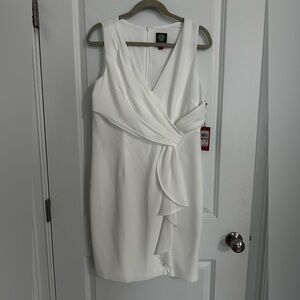 Vince Camuto White Sleeveless Dress